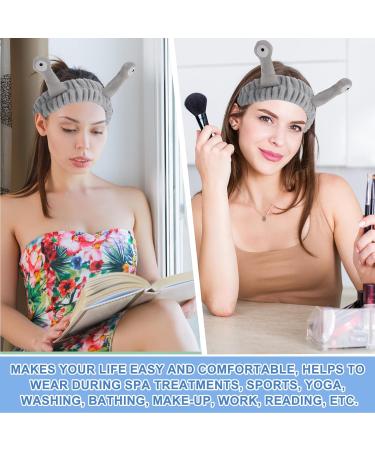 Molain Coral Fleece Face Washing Headband for Women - Cute Elastic Makeup & Spa Hair Band in Gray - Buy Online on GoSupps.com