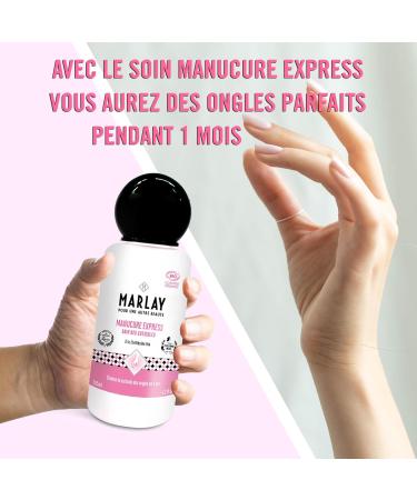 Marlay Cosmetics - Express Manicure Lotion 125 ml - Organic Hand & Nail Care - Dissolves Cuticles & Dead Skin in 5 minutes - Emolliente Water - 99% Natural Origin - Yuka 86/100 - Made in France - Buy Online on GoSupps.com