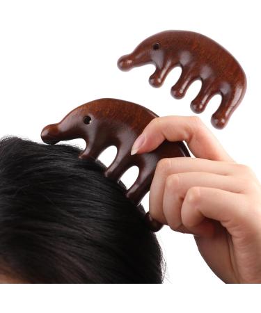Buy Hedgehog Meridian Massage Comb | Five Teeth Wide Tooth Sandalwood Comb for Scalp Head & Body Massage | Natural Acupressure Tool Gift for Men & Women - Buy Online on GoSupps.com