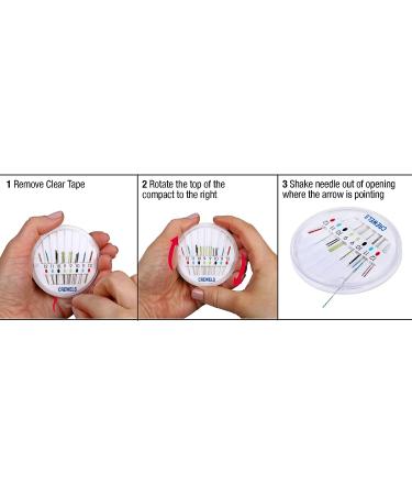 SINGER Crewel Needles Set - Assorted Sizes 9, 10, 11, 12 - Pack of 24 Compact Sewing Needles - Buy Online on GoSupps.com