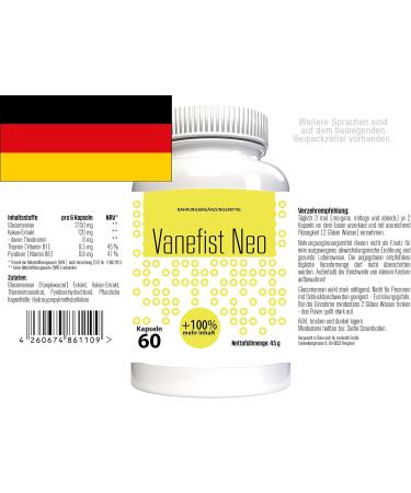 Buy Vanefist Neo Glucomannan 60 Capsules - Natural Weight Loss Supplement | Fast International Shipping - Buy Online on GoSupps.com