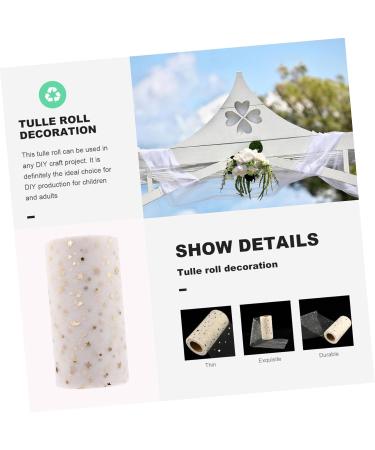 ABOOFAN 3 Rolls Christmas Scarf Dinner Table Decor Mesh Ribbon Diy Wrapping Tulle Star Yarn - Buy Online on GoSupps.com
