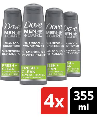Dove Men+Care Body Wash + 2-in-1 Shampoo & Conditioner Bundle (400ml Body Wash x4 + 355ml Shampoo & Conditioner x4) 400 ml (Pack of 4) Wash + Conditioner - Buy Online on GoSupps.com