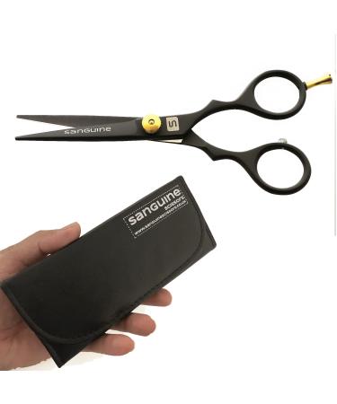 Professional Mustache Scissors, Beard Trimming Scissors, Japanese Moustache Scissors - Extremely Sharp - 5" (13cm) + Presentation Case, Comb and Tip Protector