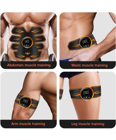 Hongxian EMS Abdominal Muscle Trainer - 6 Modes 9 Intensities USB Rechargeable Electric Muscle Stimulator for Belly Arm and Leg - Buy Online on GoSupps.com