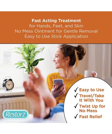 Restorz Corn and Callus Remover Stick with Salicylic Acid | Gentle & Fast-Acting Treatment for Skin Hands Feet Toes | Portable & Travel Size Ointment Applicator (1 Pack) - Buy Online on GoSupps.com