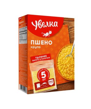 Uvelka Millet Boil-in-Bag Psheno - 5x80g (14.1 oz) - Authentic Russian Kosher Grain | Pack of 1 - Buy Online on GoSupps.com