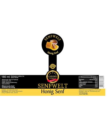 Altenburger Original Senfonie Premium Honey Mustard 180ml - Medium-Hot 25% Honey Gluten-Free | Buy Internationally - Buy Online on GoSupps.com