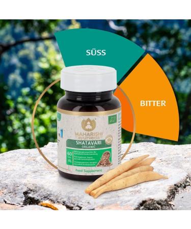 Maharishi Ayurveda Shatavari - Organic High-Dose Vegan Tablets (60) | Non-GMO Indian Spargel for Women's Health - Buy Online on GoSupps.com