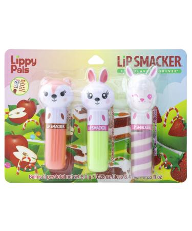 Lip Smacker Lippy Pals Flavored LIp Balm Set Of 3  Unicorn  Panda  Kitten  Foxy Apple  Hoppy Carrot Cake  Strawberry Llama Flavored  Lip Balm For Kids - Buy Online on GoSupps.com