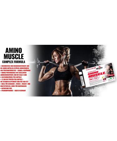 Buy BWG Amino Muscle Complex Formula - Vitamin B6 & Cherry 20 x 25ml Liquid Ampoules 500ml - International Shipping Available - Buy Online on GoSupps.com