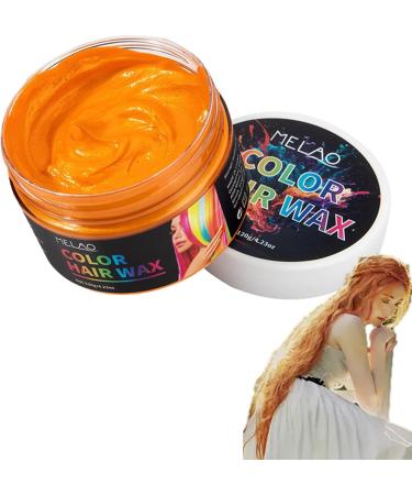 Hair Dye Wax Natural Hair Styling Wax 423oz Natural Fast No Allergies Washable Effective Temporary Hair Color Cream for Kids Halloween Man Woman Youngwier Orange1 - Buy Online on GoSupps.com