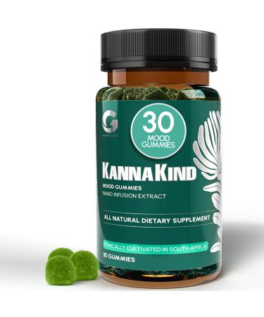 G1 NUTRITION KannaKind Mood Gummies Fast-Acting Kanna Supplement for Mood, Calm and Focus - 35mg Kanna Extract - Soft Chewable Calm Gummies - Lemon Lime Flavor