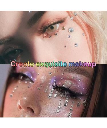 Cretty-Meet 1500pcs Rhinestones in 6 Sizes Flat Back Crystal AB Nail Art Gems Kit with Tools - Clear and Rainbow | Perfect for Nails, Face, Eye Makeup, and Crafts - Buy Online on GoSupps.com