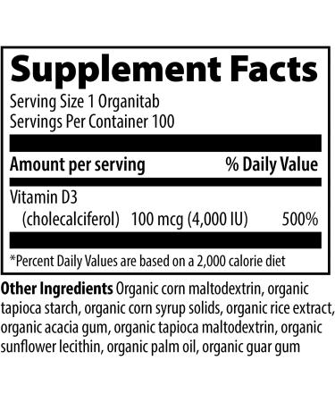 Vibrant Health Vitamin D3 4000 I.U. - 100 Organic Tablets for Immune Support - Buy Online on GoSupps.com