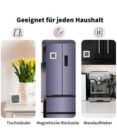 Mini Digital Hygrometer & Room Thermometer - Accurate Humidity & Temperature for Baby Rooms Greenhouses & Reptile Tanks (White 1 Pack) - Buy Online on GoSupps.com