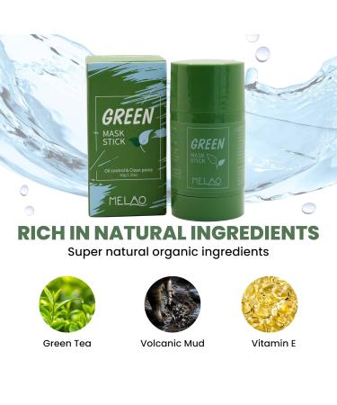 Green Tea Mask Stick - Blackhead Remover Deep Pore Cleansing & Skin Brightening for All Skin Types - Buy Online on GoSupps.com