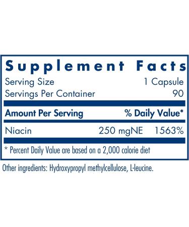 Niacin Vitamin B3 250mg 90 Veg Capsules - Essential Heart Health Supplement - Buy Online on GoSupps.com