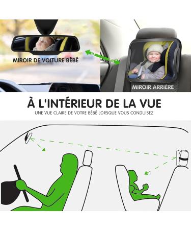 Vinabo Baby Car Mirror | Frost-Proof & 360 Adjustable | Essential Rear Seat Safety for All Headrests - Buy Online on GoSupps.com