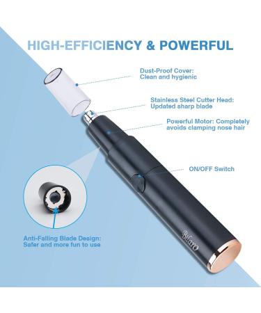 Professional Nose and Hair Trimmer 2021 - Painless Removal for Men and Women - Dual-Edge Stainless Steel Blades - Mute Motor - Easy to Clean - Buy Online on GoSupps.com