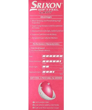 Srixon Ladies Soft Feel Golf Balls - White | Premium Quality for Women Golfers - Buy Online on GoSupps.com