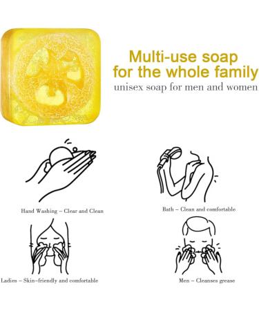  Miake Coconut Soap | Handmade soap natural olive oil shea butter lemon extract body soap face soap and bath soap Miake - Buy Online on GoSupps.com