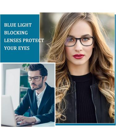 6 Pack Blue Light Blocking Reading Glasses for Women & Men - Spring Hinge Anti Eyestrain Eyeglasses (2.5x) - Ideal for Computer Use - Buy Online on GoSupps.com