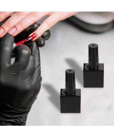 Homoyoyo Lot De 6 Flacons En Verre 10ml Plats Noirs Pour Vernis Gel Avec Pinceau Rechargeables Pour Usage Professionnel Et Voyage Bouteilles tanches Compactes Pour Manucure - Buy Online on GoSupps.com