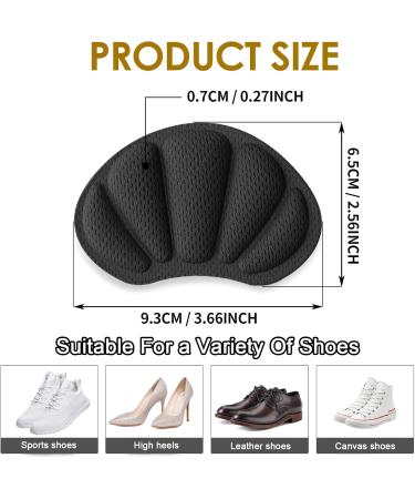 4 Pairs Heel Grips Inserts - Anti Blister Cushion Pads for Loose Shoes & Boots | Reusable Heel Protectors for Men & Women - Buy Online on GoSupps.com