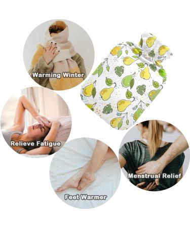 NAANLE Palm Leaf Hot Water Bottle with Cover - 1L for Menstrual Cramps Pain Relief & Heat Therapy | Transparent Design - Buy Online on GoSupps.com