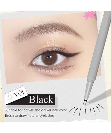 OPLISTE 2023 Double Tip Lower Eyelash Pencil + 50PCS Cotton Pads | Waterproof Liquid Eyeliner in Brown - Super Slim Eye Liner - Buy Online on GoSupps.com