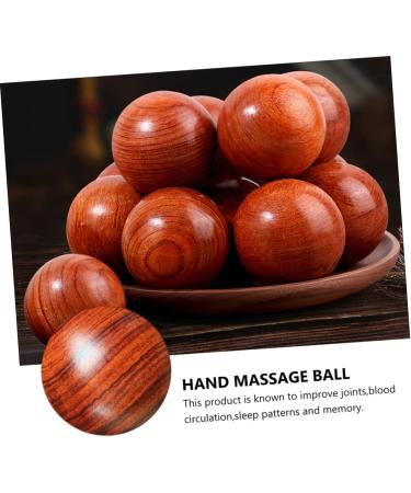 Homsfou 4 Solid Wood Massage Balls - Stress Relief & Acupuncture Point Therapy | International Shipping Available - Buy Online on GoSupps.com