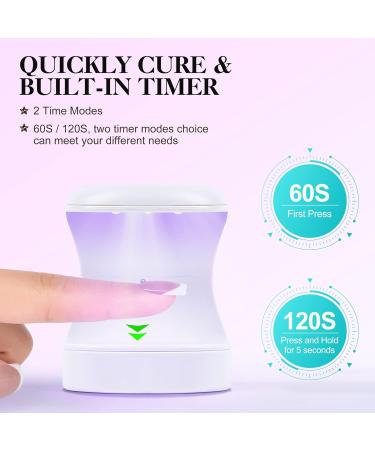 Gelike EC Gel Nail Extension Kit - Short Coffin Gel Tips Set with Nail Glue & UV Lamp - 240PCS Full Cover Soft Gel Tips for Nail Art - Buy Online on GoSupps.com