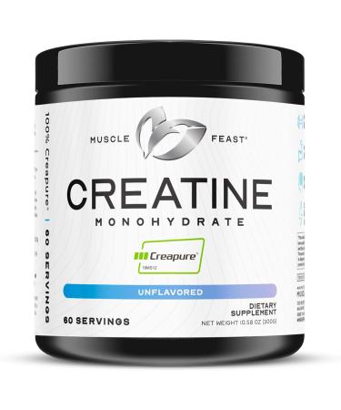 Muscle Feast Creapure Creatine Monohydrate Powder - Unflavored - 55 Servings - Buy Online on GoSupps.com