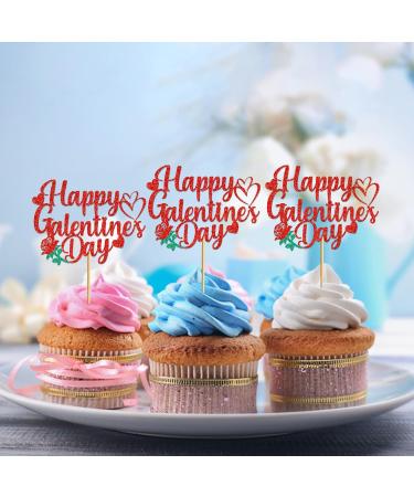 Happy Galent Cupcake Topper Grocery & Gourmet Food Pantry Staples Cooking & Baking Frosting Icing & Decorations Cupcake Toppers - Buy Online on GoSupps.com