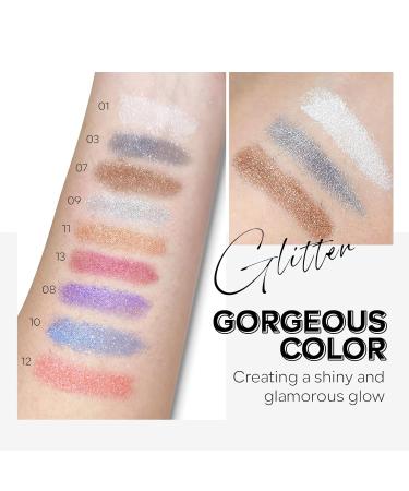KYDA Roll-on Powder Eyeshadow - Holographic Glitter Eyeshadow Stick | Glow Mermaid Makeup | Radiant Pearl Sequins for Stunning Eye Highlights - International Shipping - Buy Online on GoSupps.com