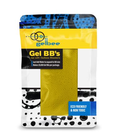 Gelbee GFGBB7 Water Bead Gel-BBS for Gel-BB Blasters, Yellow (20,000-Count)