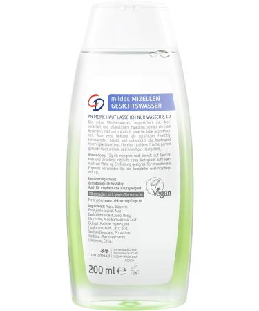 CD Aloe Effect Gentle Micellar Face Lotion 200 ml Gentle micellar water for deep cleansing with hyaluronic acid and aloe vera - Buy Online on GoSupps.com