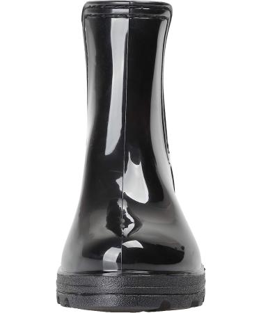 Women's Waterproof Short Rain Boots - Slip On Chelsea Booties (Black, Size 8) - Buy Online on GoSupps.com