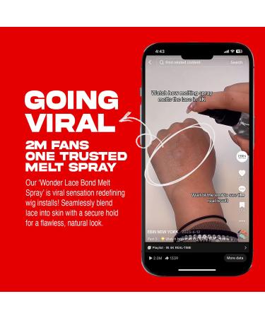 Lace Melt Spray - Active 8 fl.oz./250ml | Flawless Natural and Seamleass Finish No Reside Long Lasting Formula with Protecting Edges Perfect for Wigs 8 fl.oz./250ml Active - Buy Online on GoSupps.com