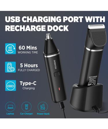 Electric Body Hair Trimmer for Men | Waterproof 2-in-1 Groin & Nose Hair Trimmer | Ideal for Beard Chest Armpit & Pubic Hair - Buy Online on GoSupps.com