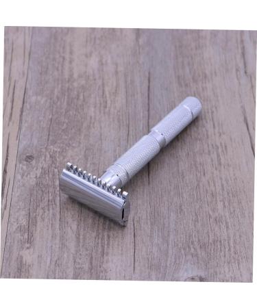 Shop Minkissy Steel Safety Razor - Structured Design Double Edge Razor for Men | Quality Wooden Handle Perfect for Smooth Shaving - Buy Online on GoSupps.com
