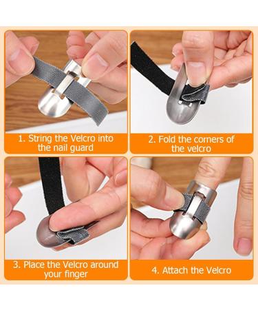 Stainless steel finger protection Finger Protective Cover Thumb Cover Set for Seafood Preparation Opening Cutting Handling - Buy Online on GoSupps.com