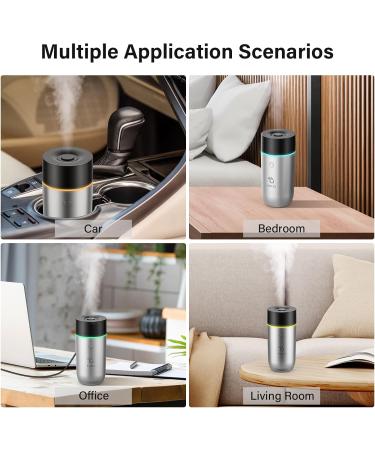 Car Diffuser & Humidifier | Mini USB Aromatherapy Essential Oil Diffuser with Colorful Lighting for Home Office & Bedroom - Buy Online on GoSupps.com