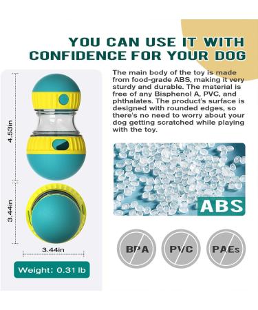 Interactive Treat Dispenser Dog Toy Dog Treat Dispensing Puppy Toys Rolling Dog Treat Dispenser Slow Feeder Reduce Boredom Improve IQ for Small Medium Large Dogs (Green) - Buy Online on GoSupps.com