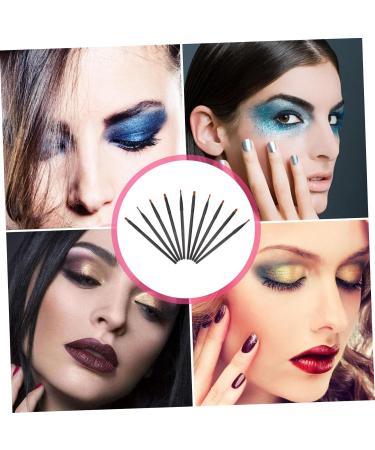 Baluue 10pcs Nose Shadow Brush Cream Blush Brush Eyeshadow Eye Makeup Applicator Black Artificial Fiber - Buy Online on GoSupps.com