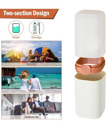 Poeland Portable Travel Toothbrush Cup Case - 8 Toothbrush Holder for Trips and Camping - Orange - Buy Online on GoSupps.com