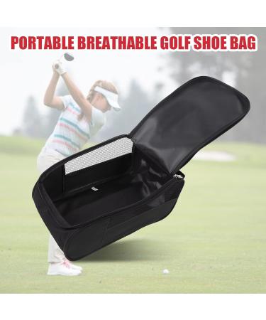 Premium Foldable Golf Shoe Travel Bag Splash-Proof Dustproof Scratch-Resistant Breathable | Ideal for Golf Exercises & Leisure Sports (Black) - Buy Online on GoSupps.com