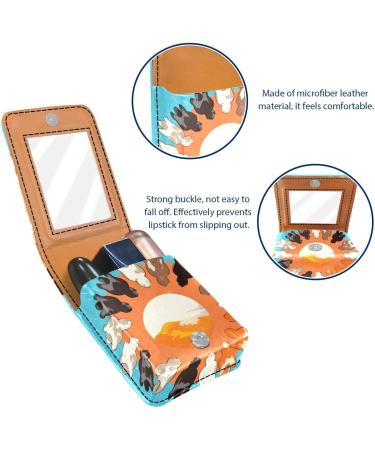 Colorful Cats Paw Lipstick Case | Leather Lip Gloss Organizer with Mirror - Mini Holder for International Shipping - Buy Online on GoSupps.com