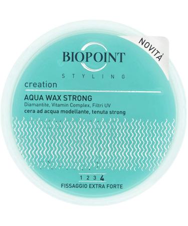 BIOPOINT Styling - Aqua Wax Strong Edition Cera Capelli Modellante e Lucidante Fissaggio Extra Forte 3.3 Fl Oz Made in Italy italian import